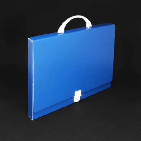 Prospektkoffer aus Karton blau DIN A4 prospektkoffer bedruckbar Büro-artikel, Werbung, Schlüsselanhänger