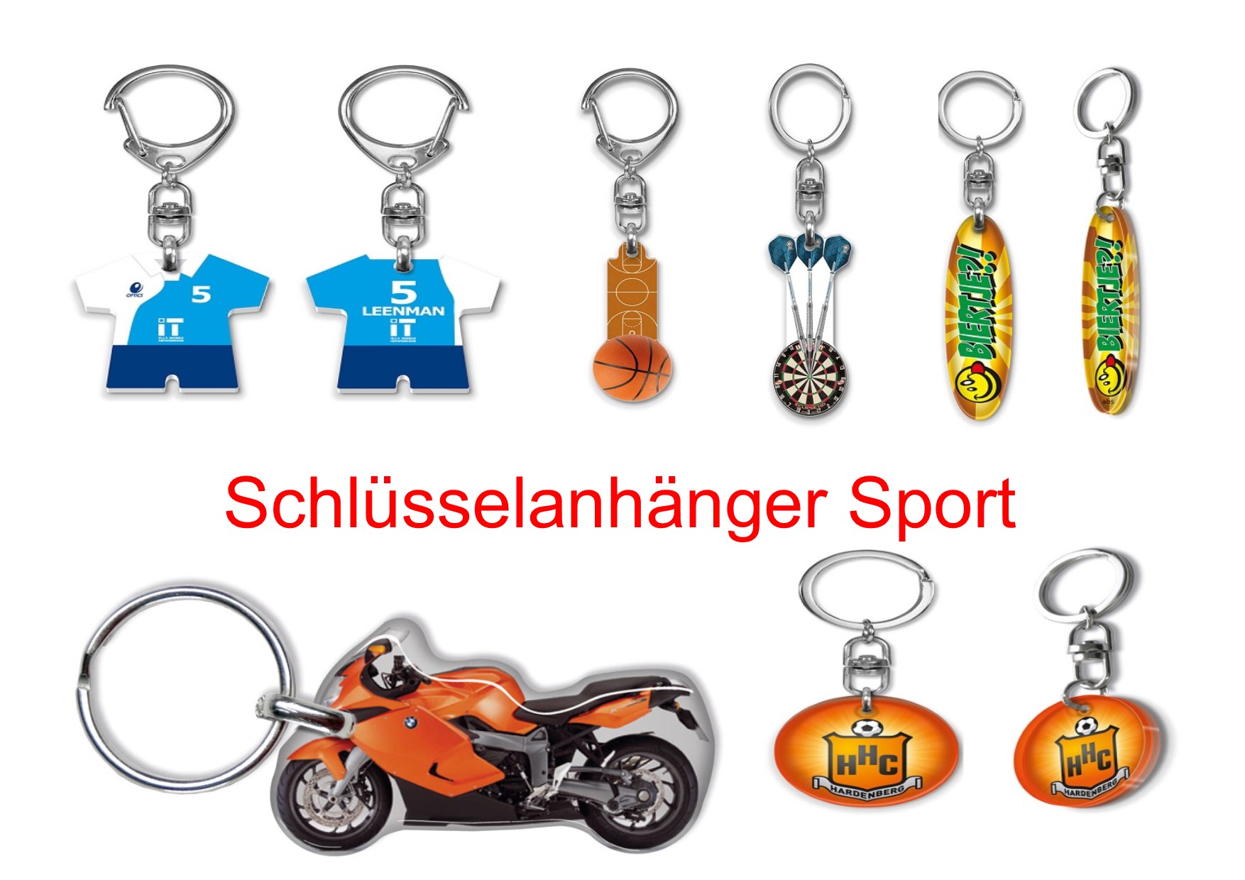 Schlüsselanhänger Plexi-glas, Schlüsselanhänger Sport, Schlüssel-Anhänger Sport, Schlüsselanhänger Fußball, Schlüsselanhänger,